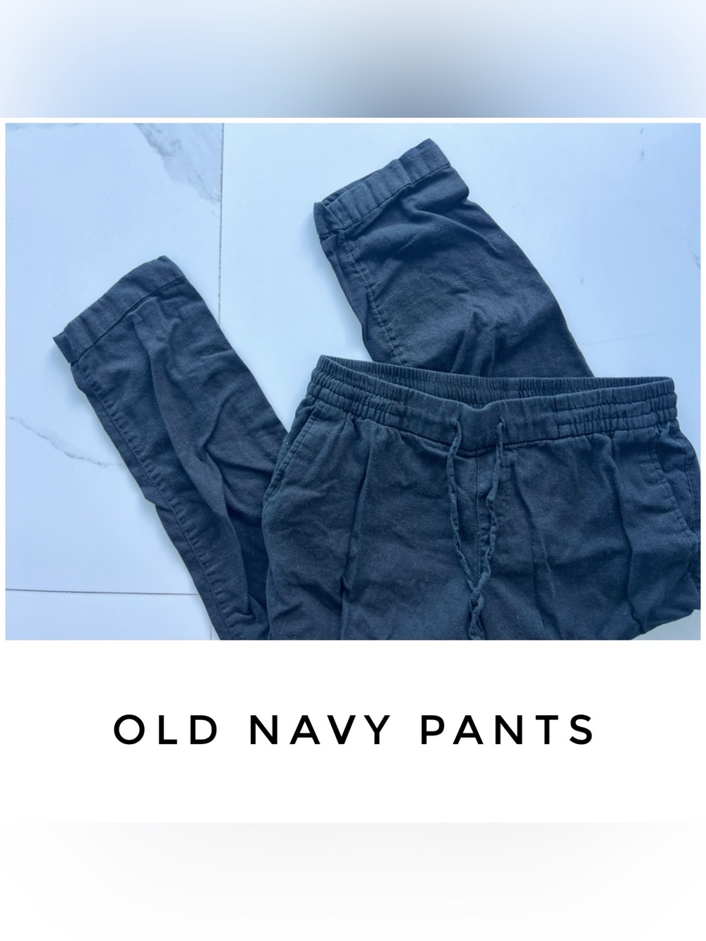 Old Navy pants size Small black linen cropped